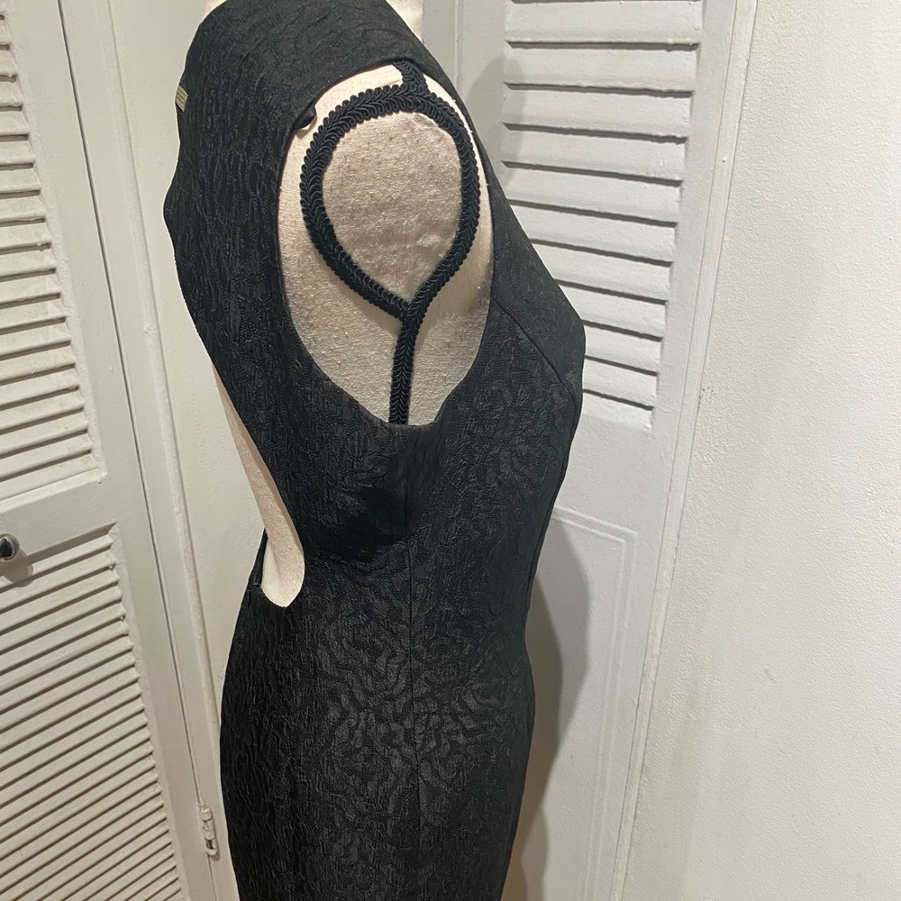 ASO SERENA VAN DER WOODSEN STRAPLESS BLACK BROCADE DRESS - Medium - Picture 7 of 12